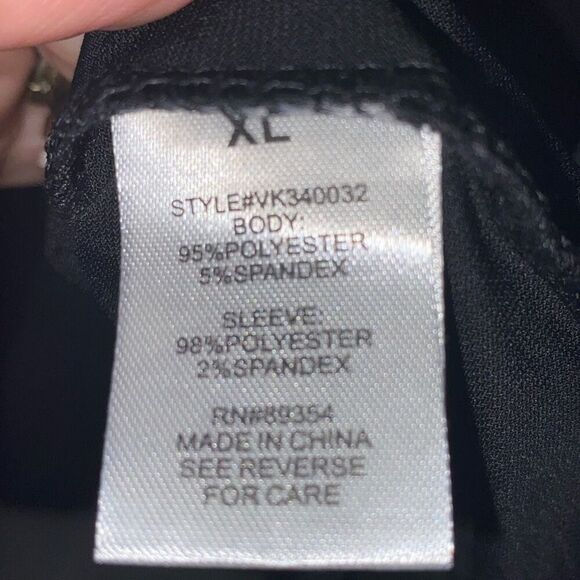 Adrienne Vittadini Women's Black Embellished Long Sleeve Blouse Size XL - Picture 7 of 8